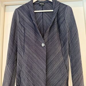 Giorgio Armani Women's Striped Navy Blazer